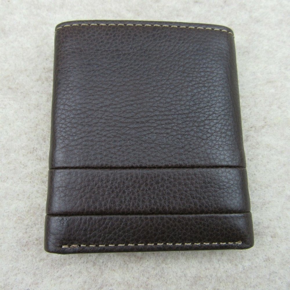 Fossil Lufkin Trifold Brown Leather Mens Wallet - Picture 5 of 10